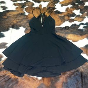 medium black honey and rosie short prom dress